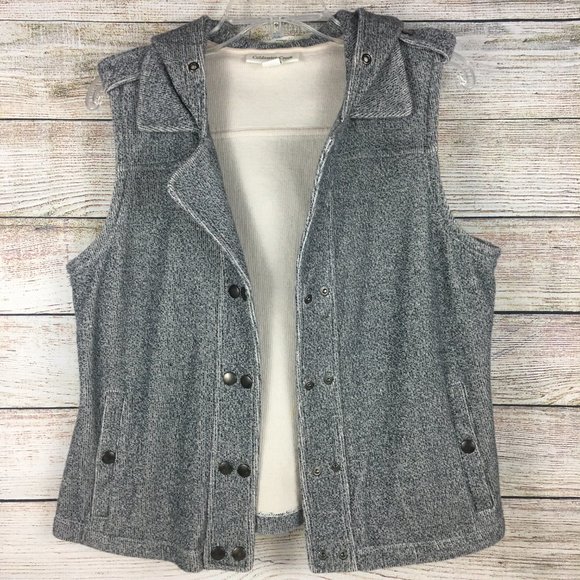 Coldwater Creek Hooded Knit Vest - Picture 2 of 11